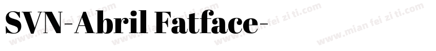 SVN-Abril Fatface字体转换
